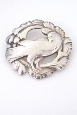 Georg Jensen Denmark large classic Scandinavian bird brooch 70 by Kristian Mohl-Hansen large size