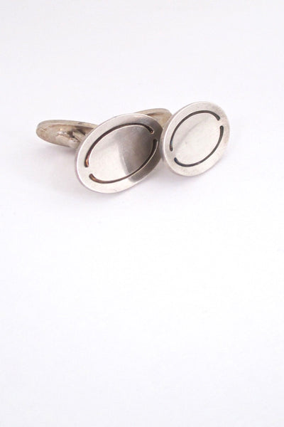 Georg Jensen Denmark vintage silver Scandinavian Modernist cufflinks 75A by Poul Hansen