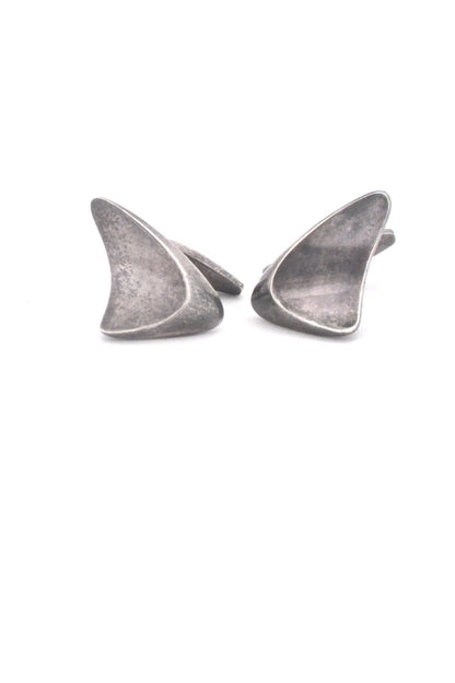 Georg Jensen Denmark vintage heavy silver Modernist cufflinks 88 by Henning Koppel