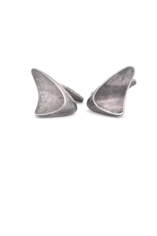 Georg Jensen Denmark vintage heavy silver Modernist cufflinks 88 by Henning Koppel