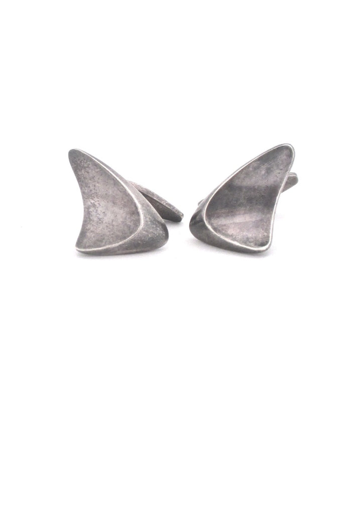 Georg Jensen Denmark vintage heavy silver Modernist cufflinks 88 by Henning Koppel
