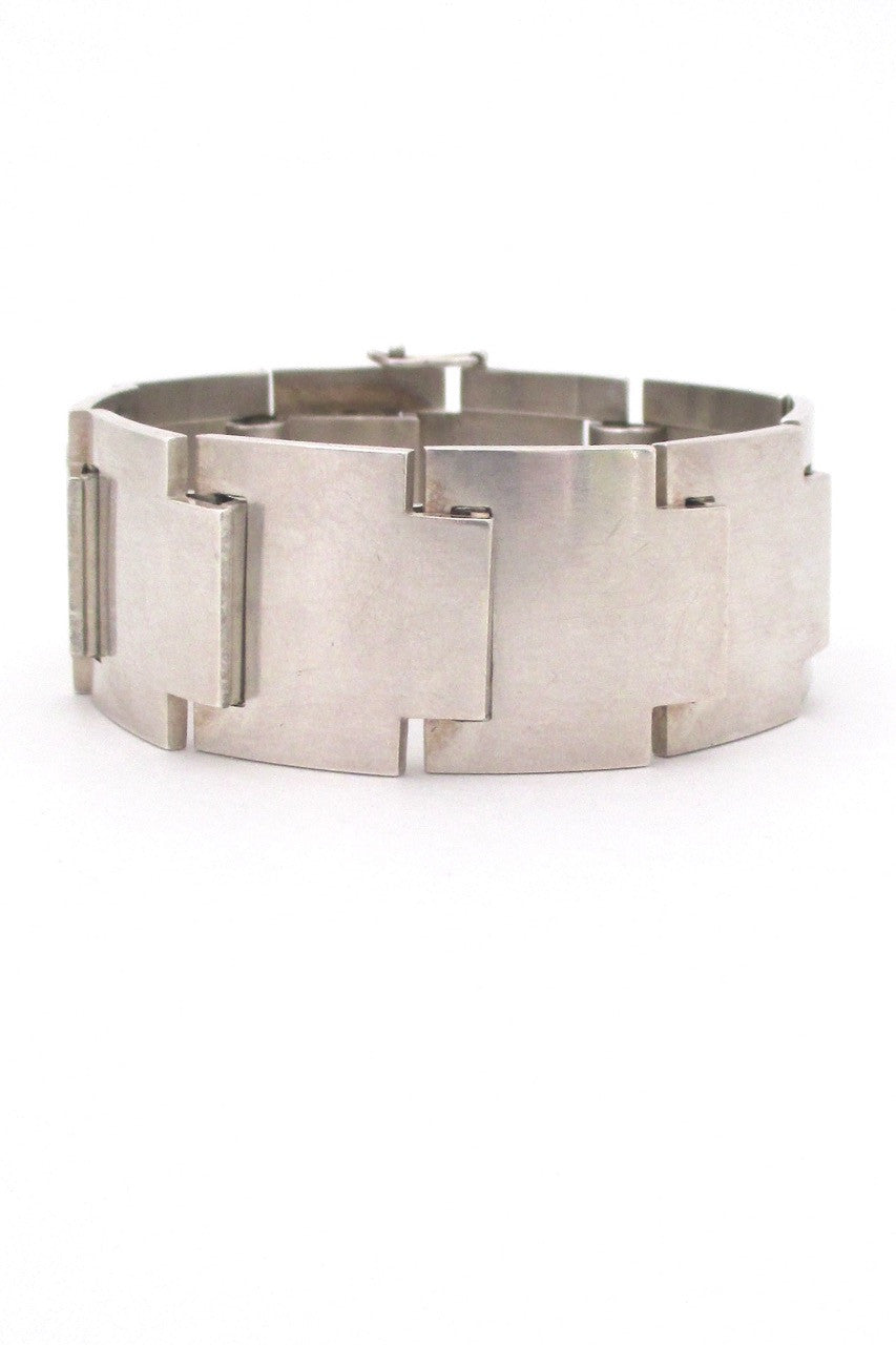 Georg Jensen Denmark vintage heavy silver bracelet # 73 by Sigvard Bernadotte 1938