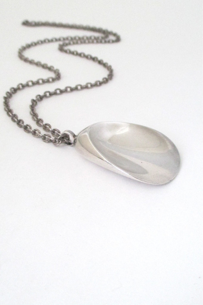 Georg Jensen Denmark vintage silver Scandinavian modernist shell necklace 328 by Nanna Ditzel