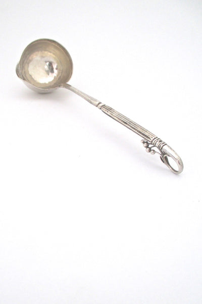profile Georg Jensen Denmark vintage hammered silver decorative serving ladle 1915-1927