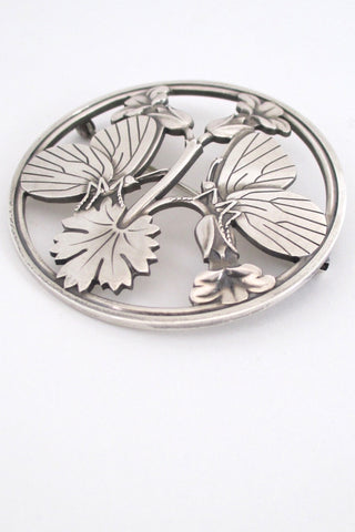 Georg Jensen Denmark vintage sterling silver large butterfly brooch by Arno Malinowski