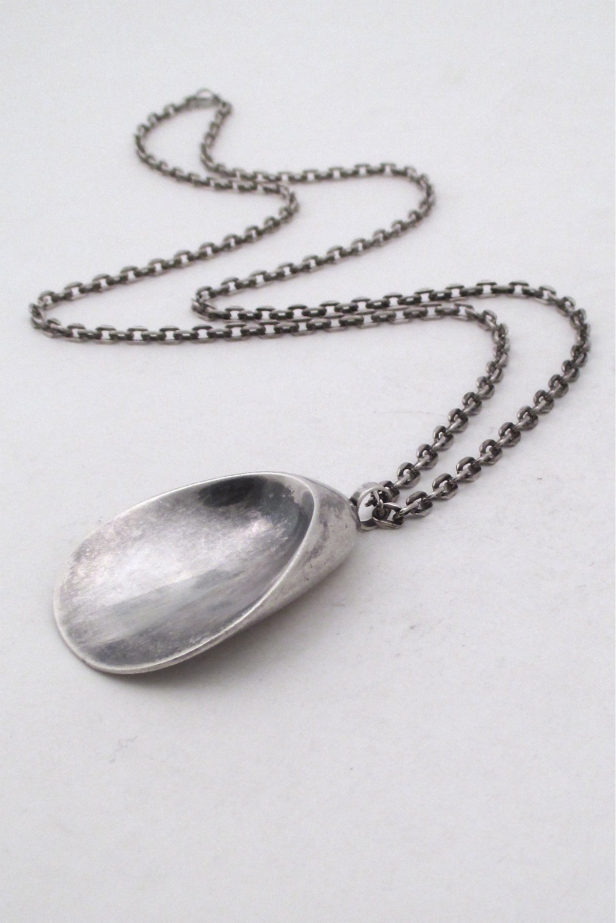 Georg Jensen Denmark vintage silver scandinavian modernist shell necklace 328 by Nanna Ditzel