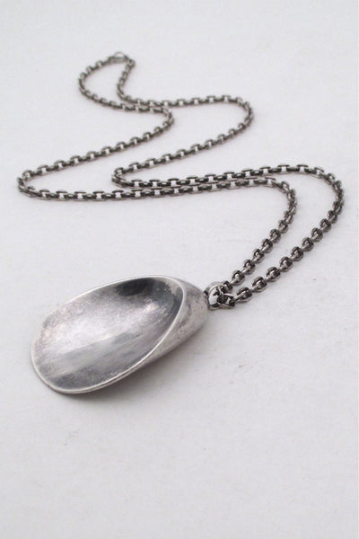 Georg Jensen Denmark vintage silver scandinavian modernist shell necklace 328 by Nanna Ditzel
