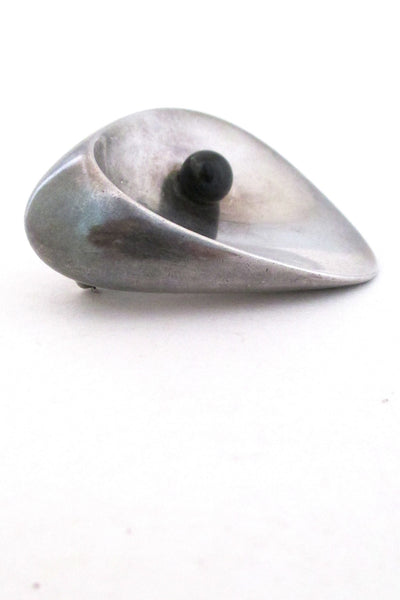 Georg Jensen Denmark vintage silver Nanna Ditzel modernist brooch 328