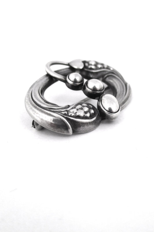 Georg Jensen Denmark vintage silver early brooch 77