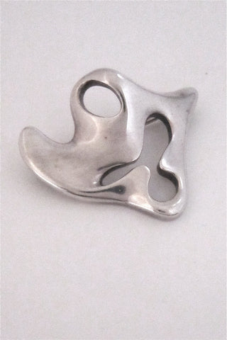 Georg Jensen Denmark vintage silver modernist brooch 322 by Henning Koppel