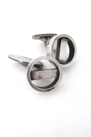 Georg Jensen Denmark vintage modernist silver cufflinks # 91 by Soren Georg Jensen