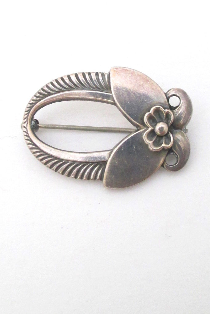 Georg Jensen Denmark vintage sterling silver Cactus brooch # 227 by Gundorph Albertus 