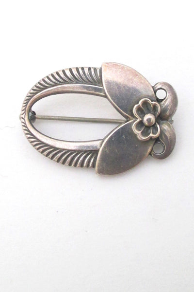 Georg Jensen Denmark vintage sterling silver Cactus brooch # 227 by Gundorph Albertus 