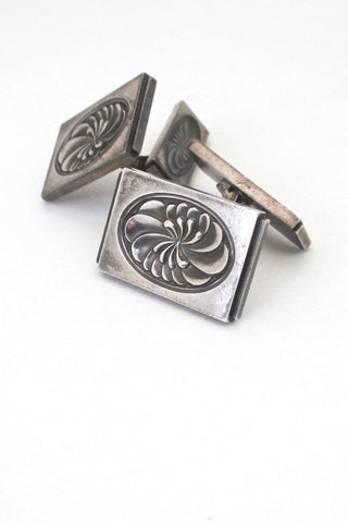 Georg Jensen Denmark vintage sterling silver cufflinks 59A by Henry Pilstrup