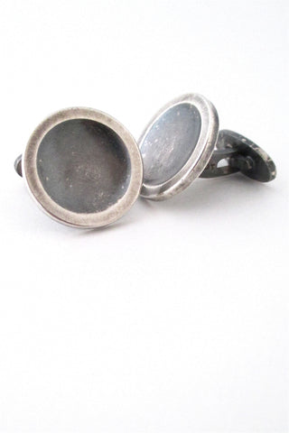 Georg Jensen Denmark vintage Scandinavian Modernist silver cuff links
