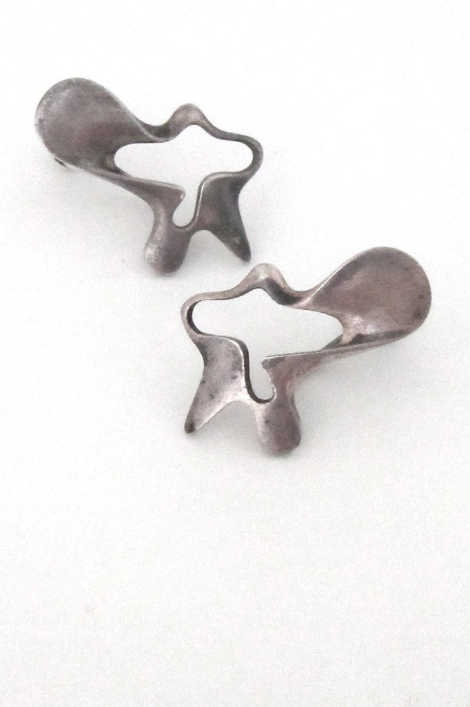 Georg Jensen Henning Koppel modernist silver earrings # 118