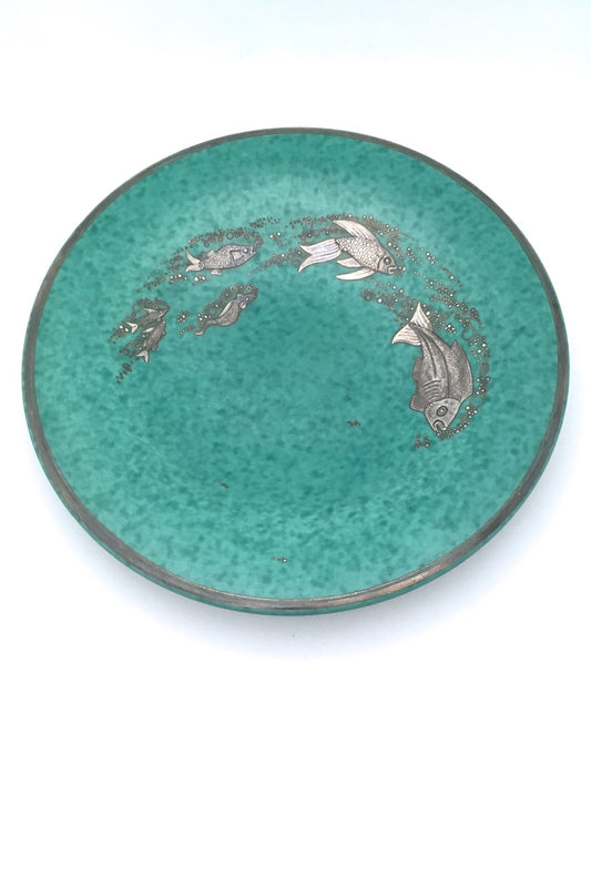 Gustavsberg Sweden large vintage ceramic Argenta charger dish by Wilhelm Kage
