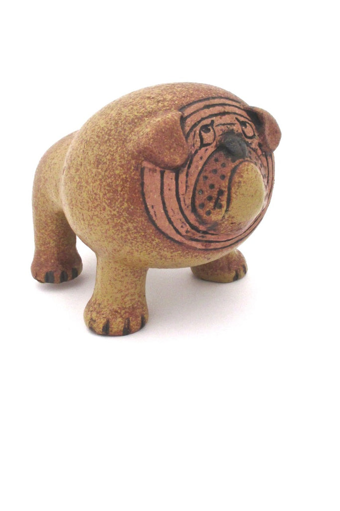 Lisa Larson for Gustavsberg Sweden vintage large ceramic stoneware bulldog 1972