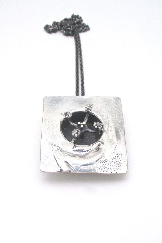 Guy Vidal kinetic shadowbox pendant necklace ~ rare