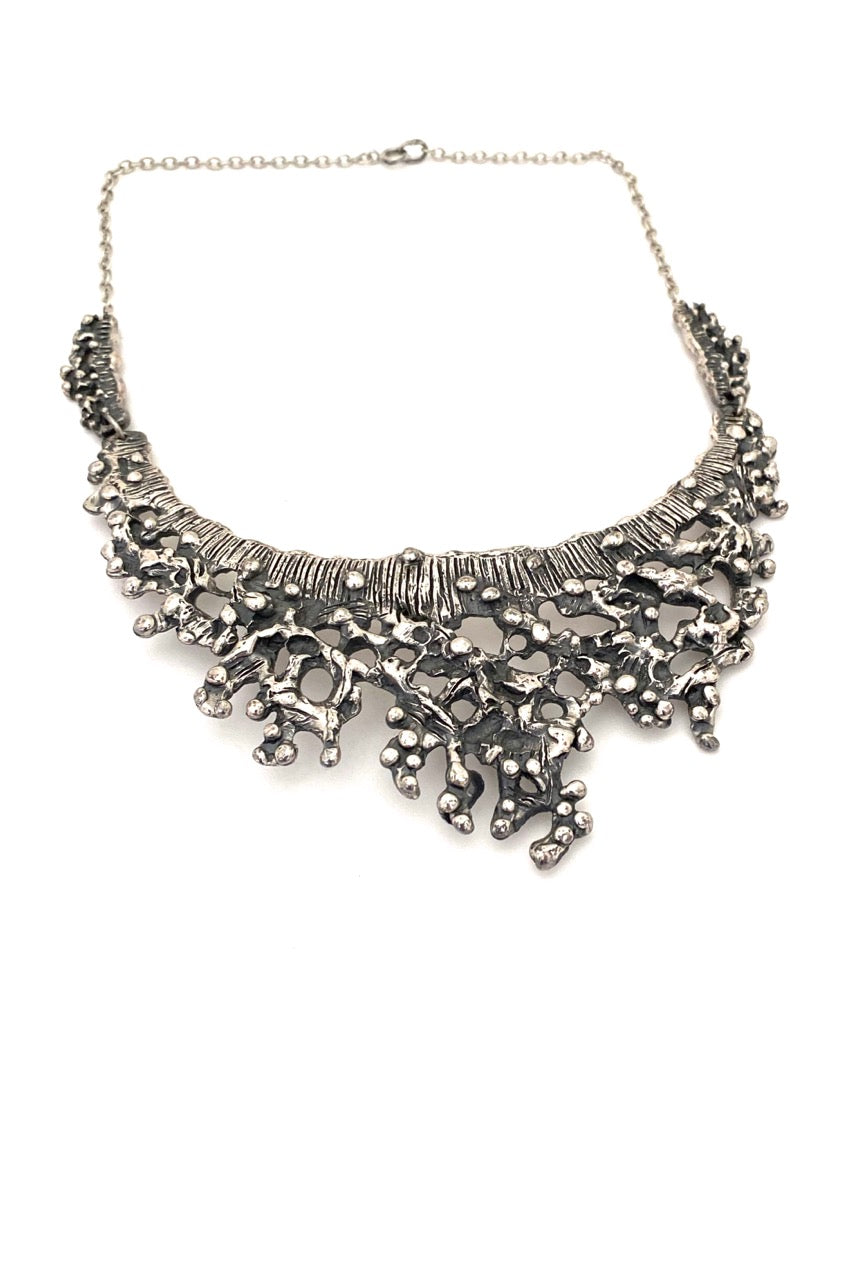 Guy Vidal brutalist bib necklace ~ repair