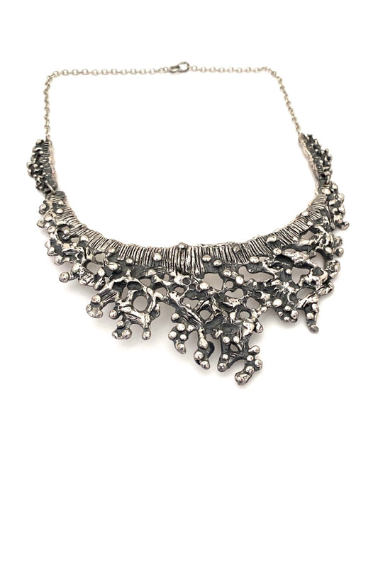 Guy Vidal brutalist bib necklace ~ repair