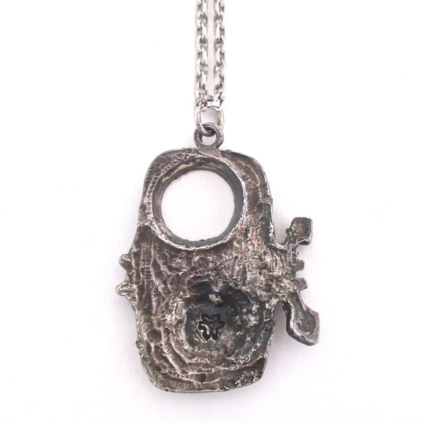 Guy Vidal little fish pewter pendant necklace