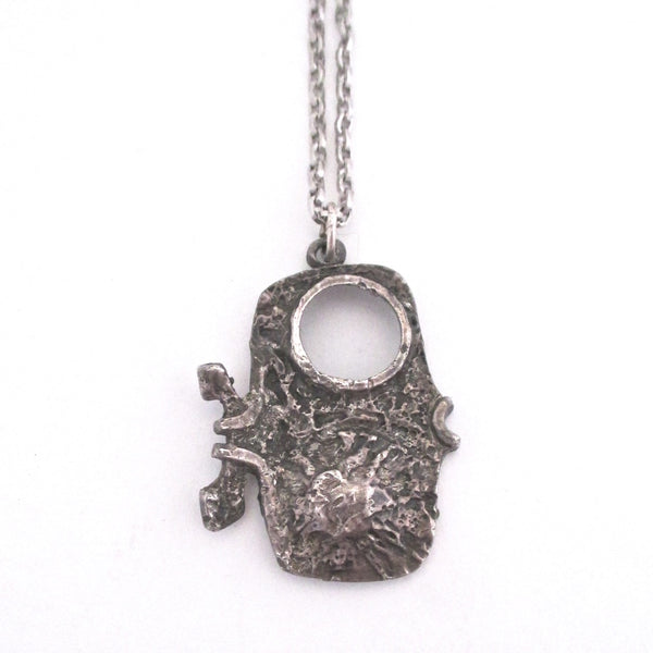 Guy Vidal little fish pewter pendant necklace