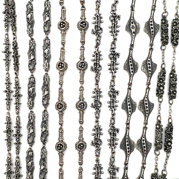Guy Vidal 'knobbly' long link chain necklace