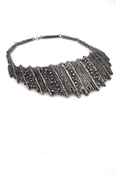 Guy Vidal Canada brutalist pewter rare large neck piece