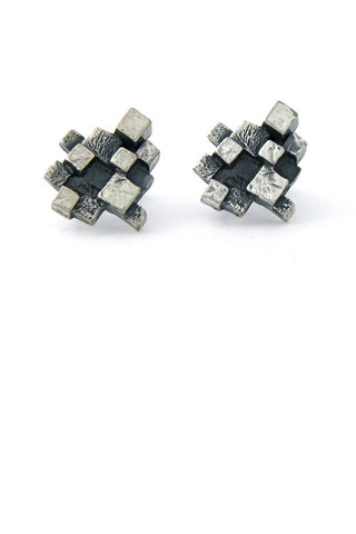 Guy Vidal Canada pewter cubes earrings