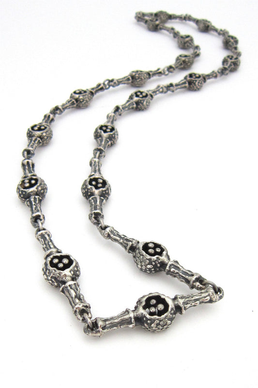 Guy Vidal Canada pewter long link necklace