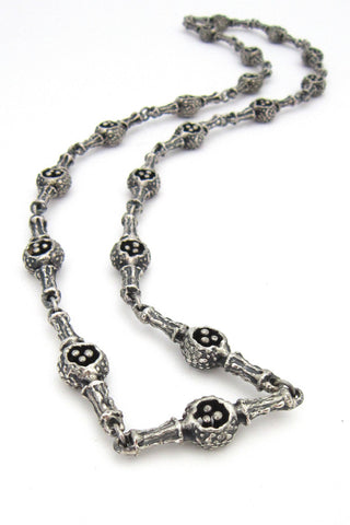 Guy Vidal Canada pewter long link necklace