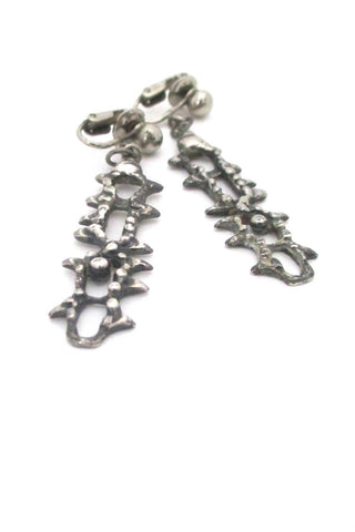 Guy Vidal Canada vintage brutalist drop earrings at Samantha Howard Vintage
