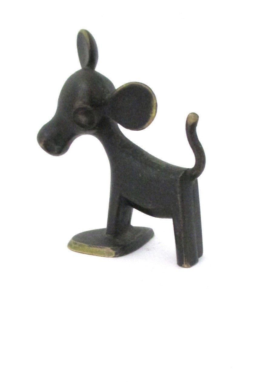 Hagenauer Austria vintage bronze small calf cow sculpture figurine