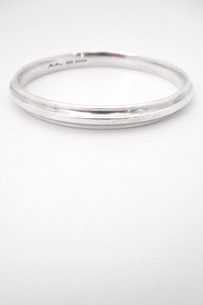 Hans Hansen Denmark vintage heavy silver Scandinavian Modern bangle bracelet