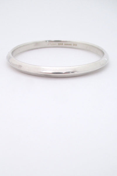 Hans Hansen Denmark vintage V profile heavy silver bangle bracelet 241