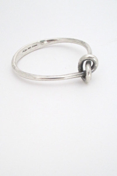 Hans Hansen Denmark vintage heavy silver Scandinavian Modern knot bangle bracelet