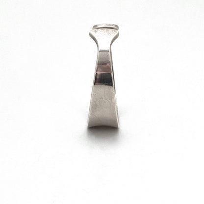 profile Hans Hansen Denmark vintage Scandinavian Modernist silver heavy cuff bracelet mid century design