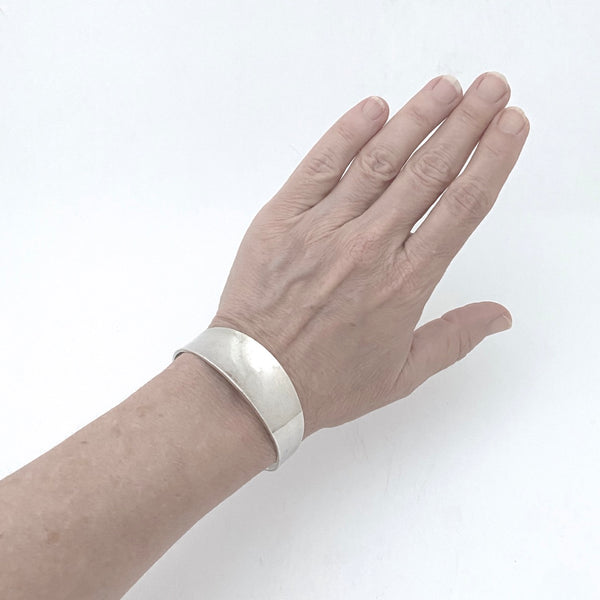 Hans Hansen flared silver cuff bracelet