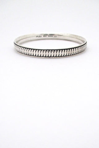 Hans Hansen Denmark vintage Scandinavian Modern silver bangle bracelet 200