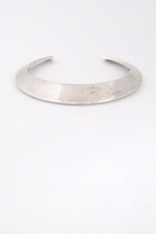 Hans Hansen Denmark vintage modernist silver rare cuff bracelet Nordic design