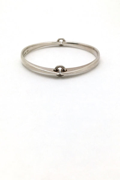 Hans Hansen Denmark vintage silver hinged bangle bracelet 218 Bent Gabrielsen Pedersen Scandinavian Modern design jewelry