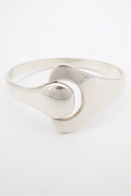 Hans Hansen Denmark vintage Scandinavian Modernist silver Puzzle bracelet