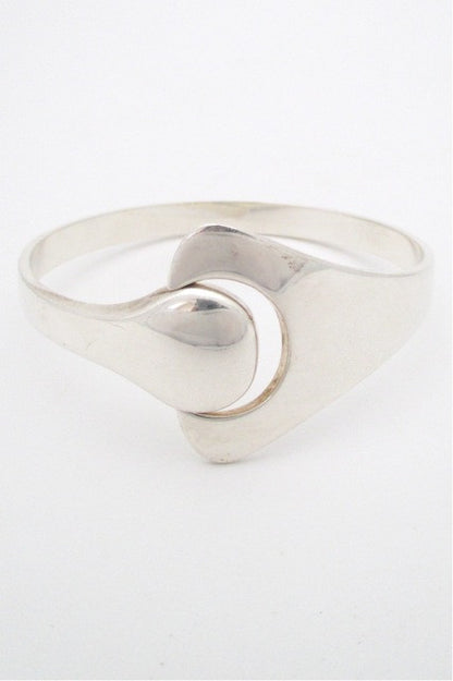 Hans Hansen Denmark vintage Scandinavian Modernist silver Puzzle bracelet