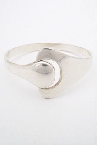 Hans Hansen Denmark vintage Scandinavian Modernist silver Puzzle bracelet