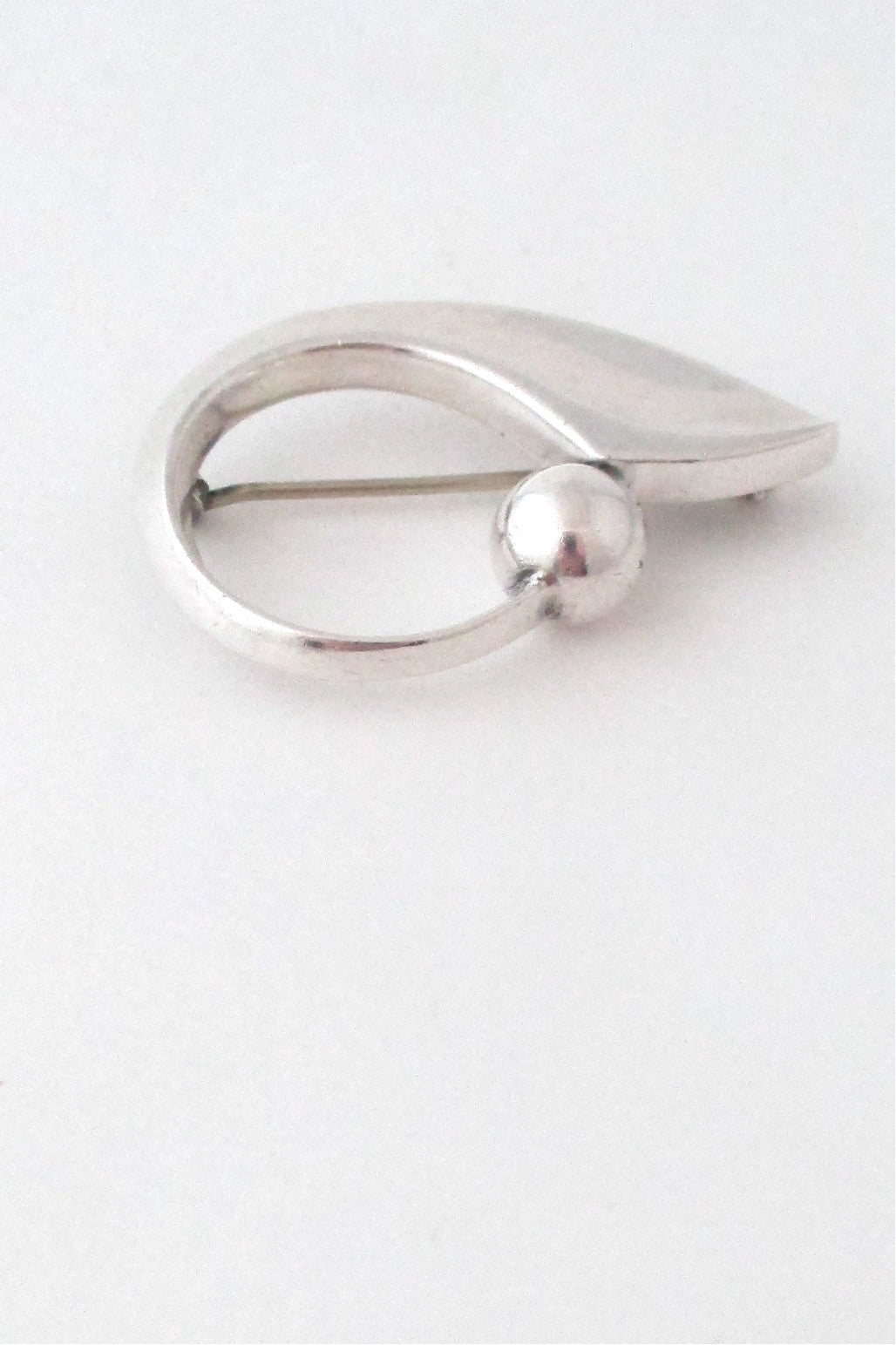 Hans Hansen Denmark vintage sterling silver classic Scandinavian Modernist brooch