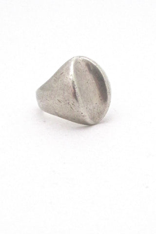 Hans Hansen Denmark vintage Scandinavian Modernist heavy silver ring