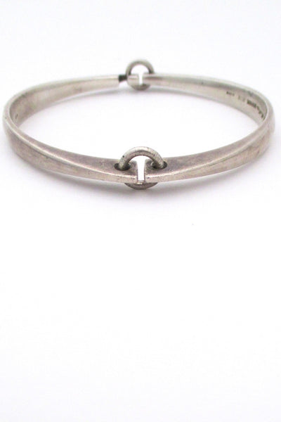 Hans Hansen Denmark Danish Modern mid century sterling silver hinged bracelet