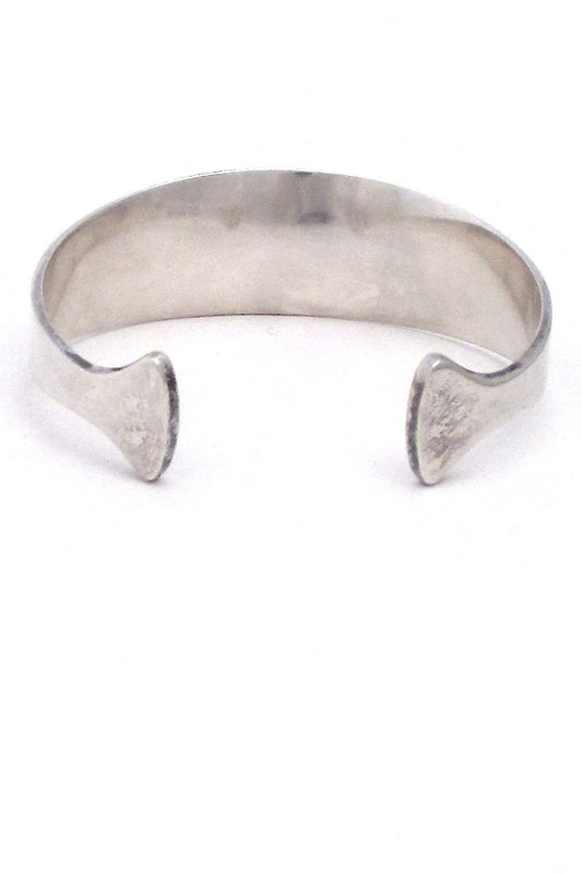 Hans Hansen Denmark vintage silver Scandinavian Modernist cuff bracelet # 215
