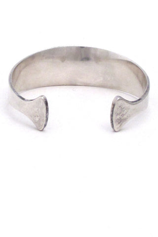 Hans Hansen Denmark vintage silver Scandinavian Modernist cuff bracelet # 215